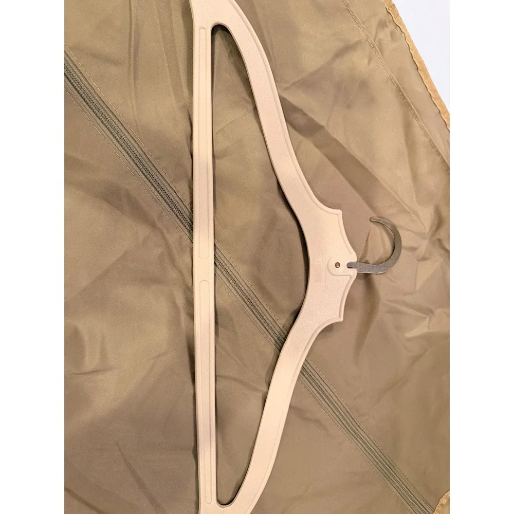 Hartmann Travel Garment Bag w/ Original Hartmann Hanger Tan Nylon Suit Carrier